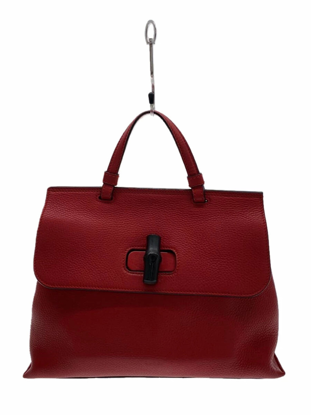 Gucci Handbag Bamboo Daily Leather RED